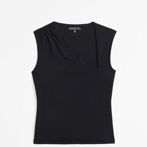 Abercrombie & Fitch Black Asymmetrical Tank Top